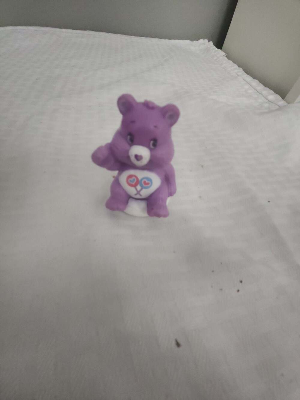 Vintage Care Bears Share Bear Purple PVC Miniature Figure